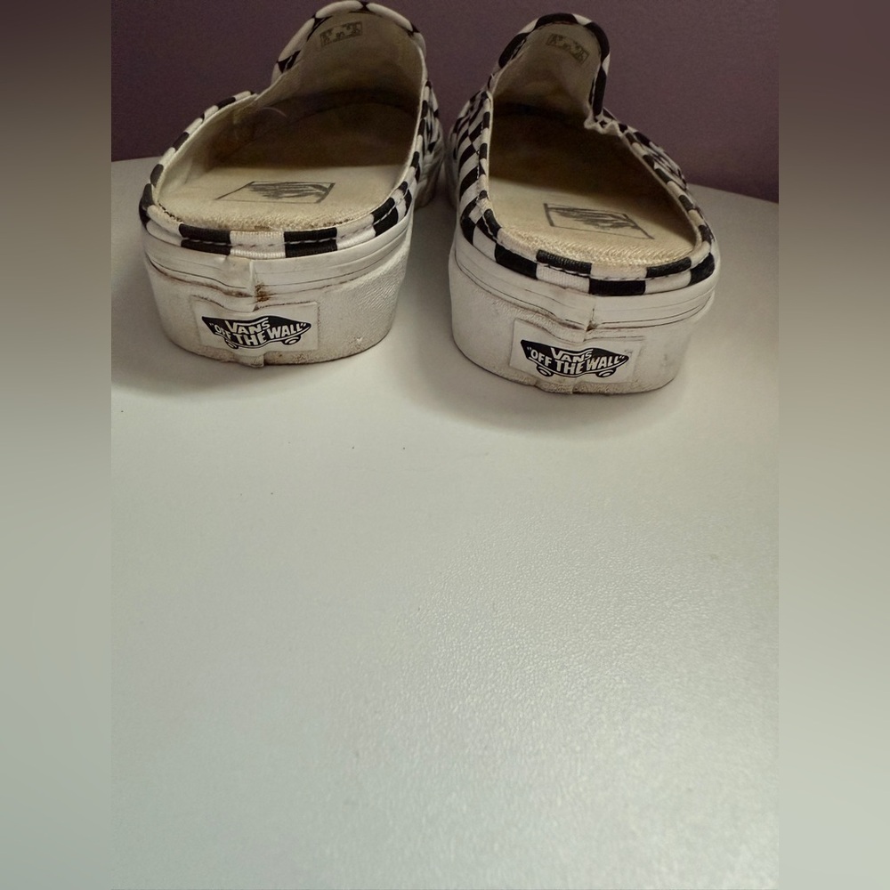 Vans Checkerboard Classic Slip-On Mule Signature Rubber Waffle Outsole Women Sz8 - Picture 7 of 10